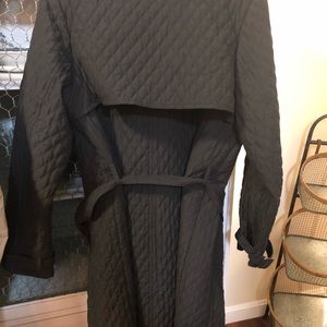 Merona Black Long Belted Jacket